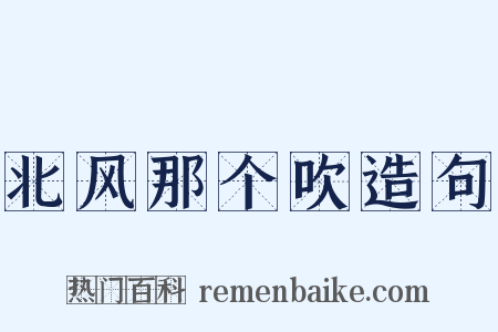 北风那个吹造句是什么意思的图片